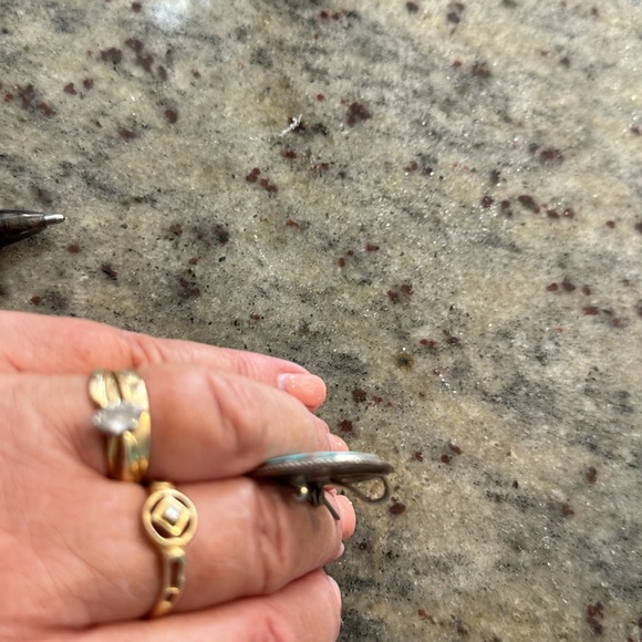 Native American  turquoise STERLING SILVER necklace pendant and pin marked STM - Picture 6 of 7